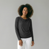 Yoga-Longsleeve flowing shakti "ala" - stonehenge - YOGISTAR