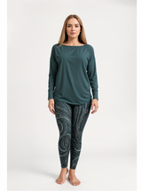 Yoga-Longsleeve "rheia" - pine green