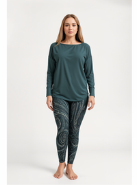 Yoga-Longsleeve "rheia" - pine green