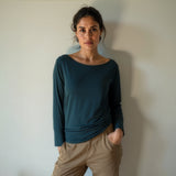 Yoga-Longsleeve "rheia" - pine green - YOGISTAR