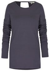 Yoga-Top "Open Back" - pebble - YOGISHOP