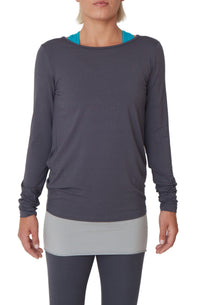 Yoga-Top "Open Back" - pebble