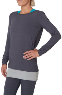 Yoga-Top "Open Back" - pebble