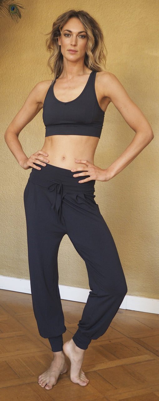 Yoga-Pant long "Padmini" - anthracite - YOGISHOP