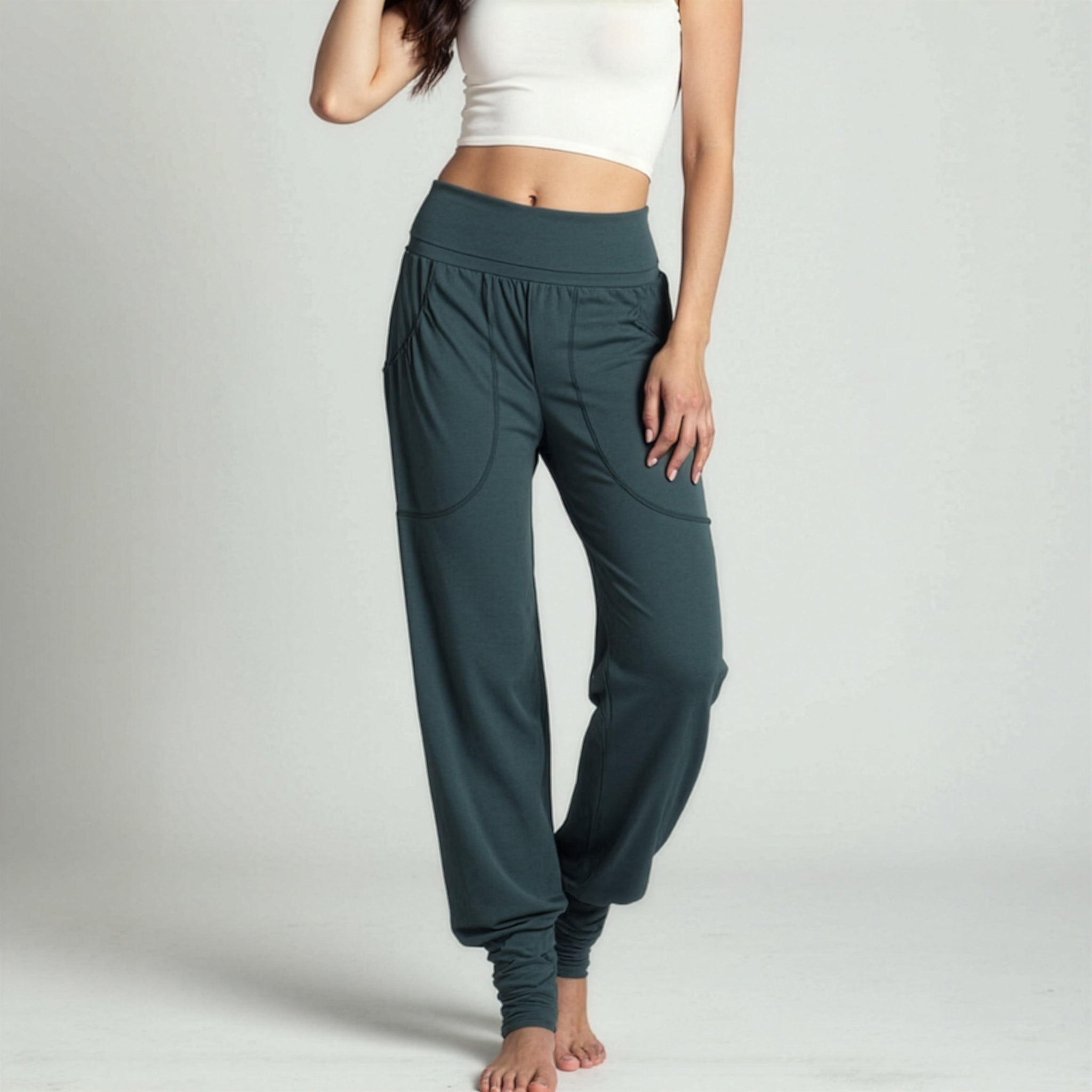 Yoga-Harempants "rheia" - pine green
