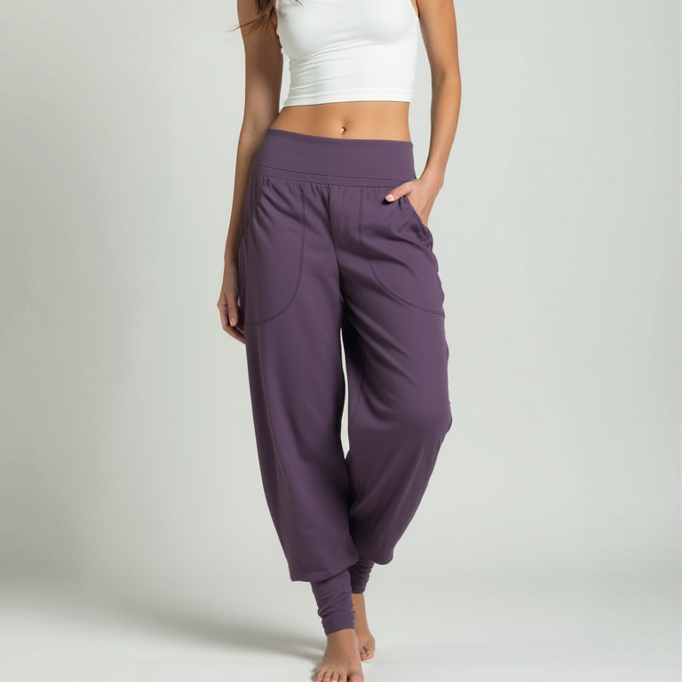 Yoga-Harempants "rheia" - velvet plum