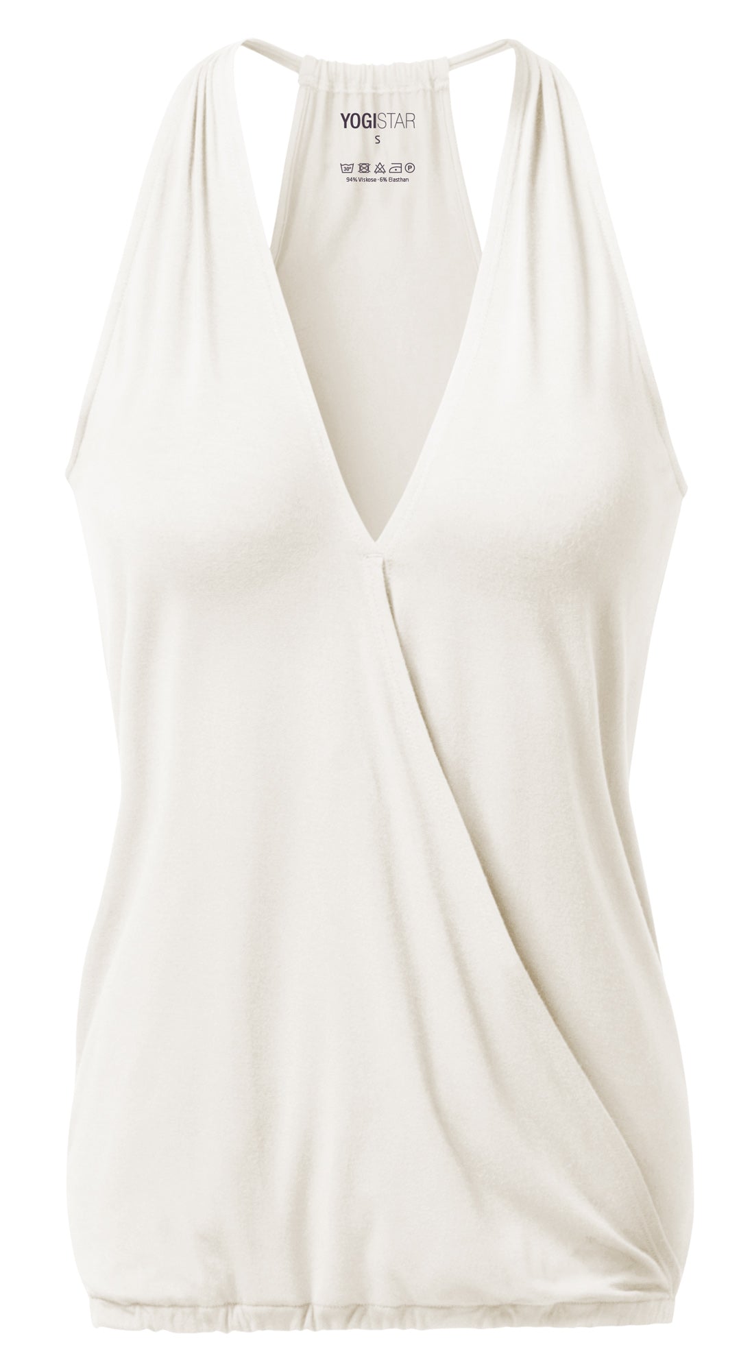 Yoga-Racerback V-Neck "ala" - ivory