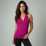 Yoga Racerback V-Neck "ala" - raspberry