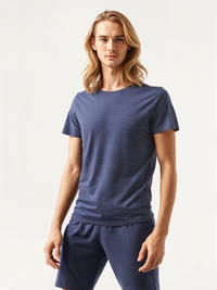 Yoga-T-shirt "eli" - nachtblauw melange