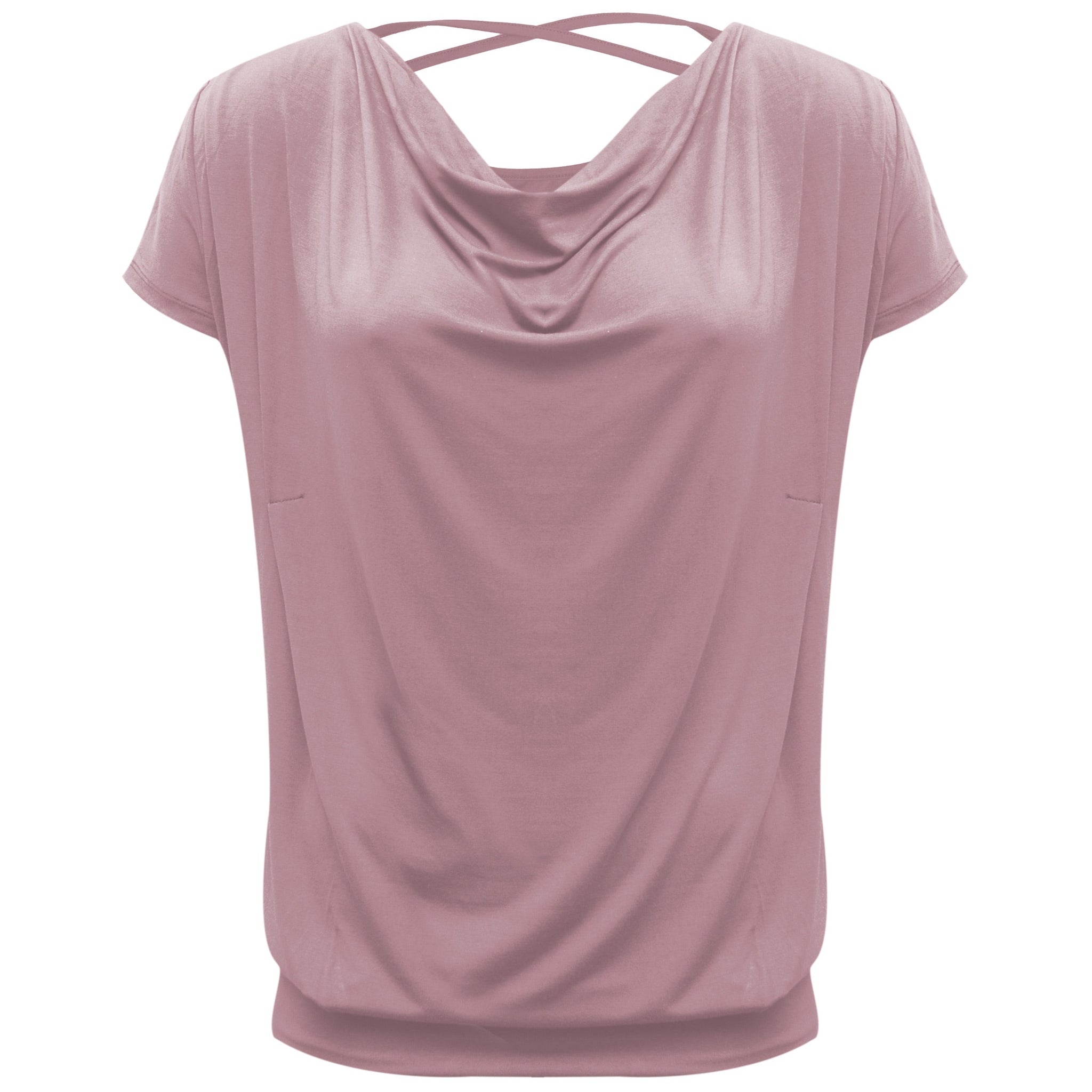 Yoga-shirt vloeiende vleermuisvleugel "ala" - roos