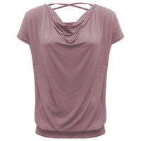 Yoga-Shirt flowing batwing "ala" - rose