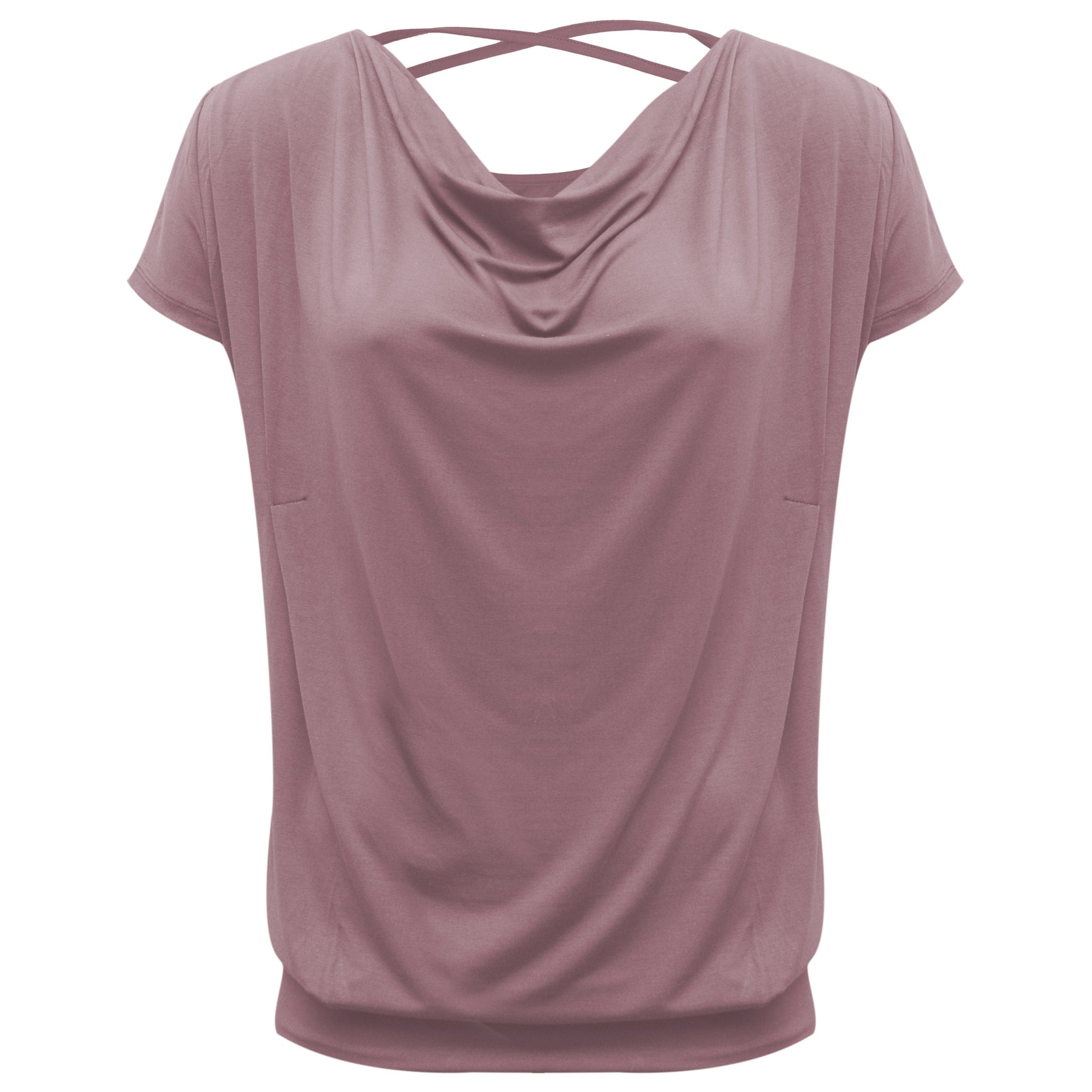 Yoga-Shirt flowing batwing "ala" - rose
