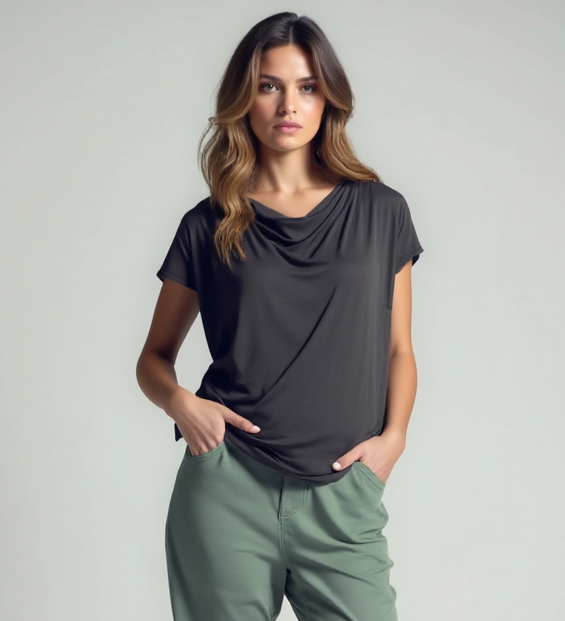 Yoga-Shirt flowing batwing "ala" – stonehenge