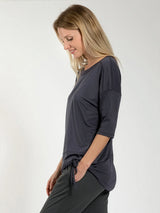 Yoga-Shirt Sara - Dark Grey - YOGISTAR
