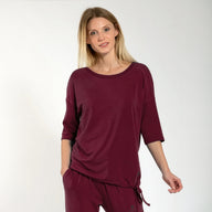 Yoga-Shirt Sara - Dark Red - YOGISTAR