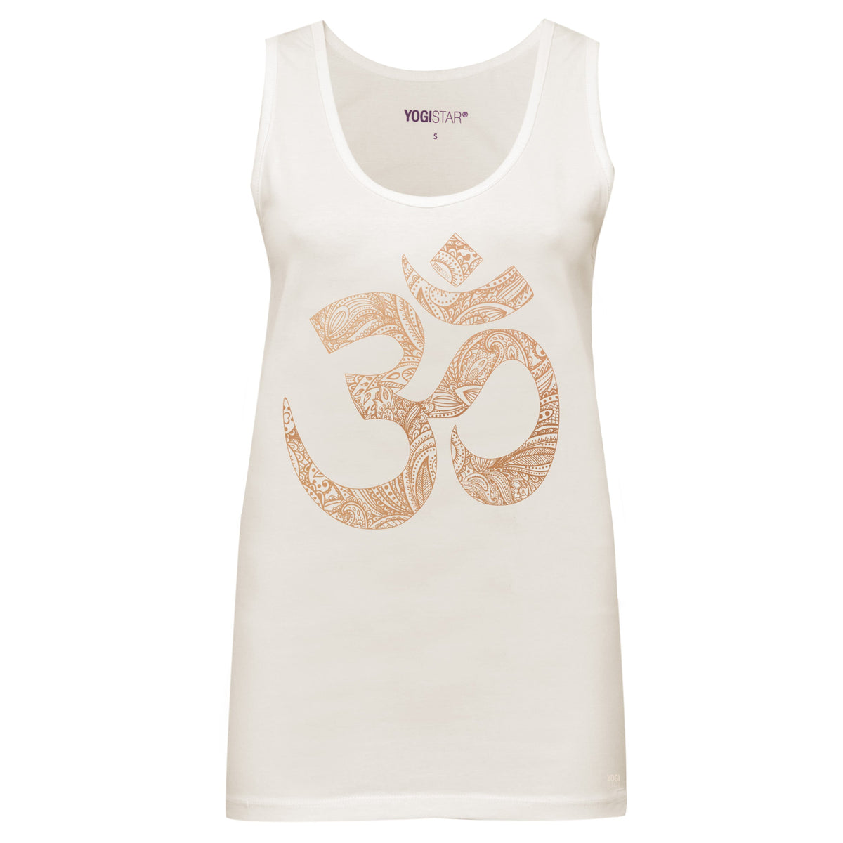 Yoga-Tank-Top „OM“ - ivory/copper