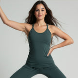 Yoga-Top "rheia" - pine green