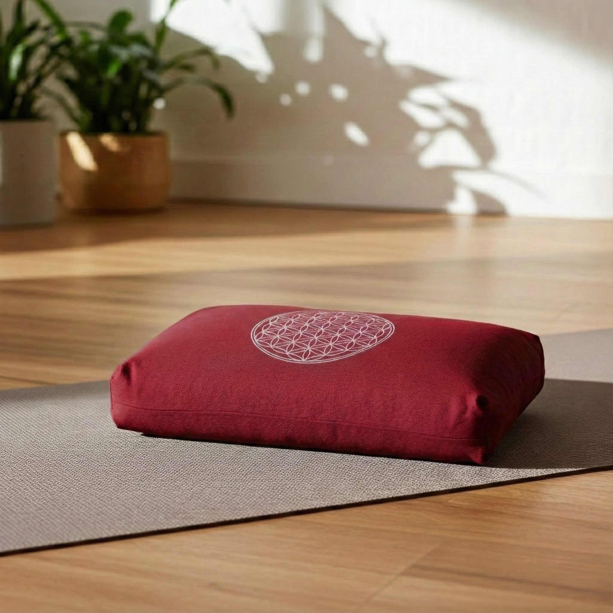 Yogakissen - klein - Blume des Lebens - mit Kapok-Füllung - YOGISHOP