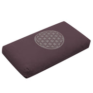 2. Wahl Yogakissen - klein - Blume des Lebens - mit Kapok-Füllung - elderberry - YOGISHOP