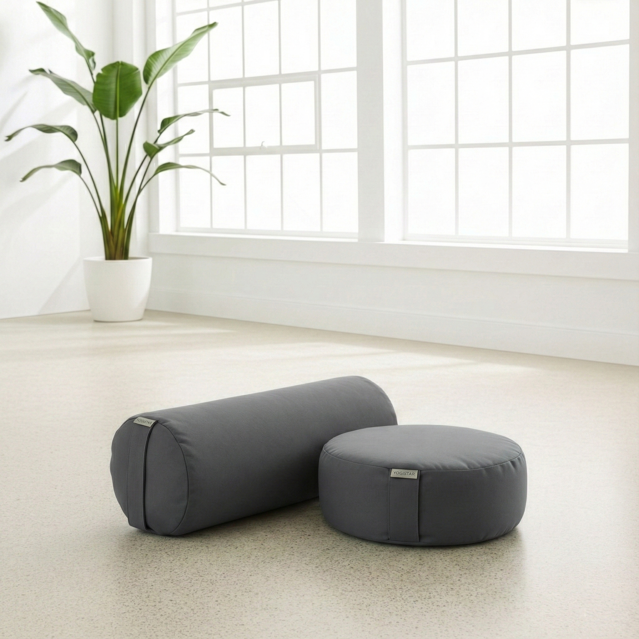 Yoga-Set Ananda (Meditationskissen Dhyana + Yoga-Bolster Samtosha) - YOGISHOP