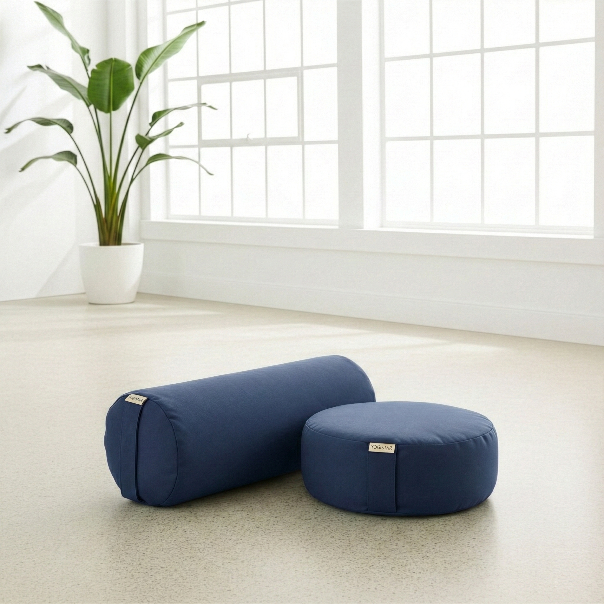 Yoga-Set Ananda (Meditationskissen Dhyana + Yoga-Bolster Samtosha) - YOGISHOP