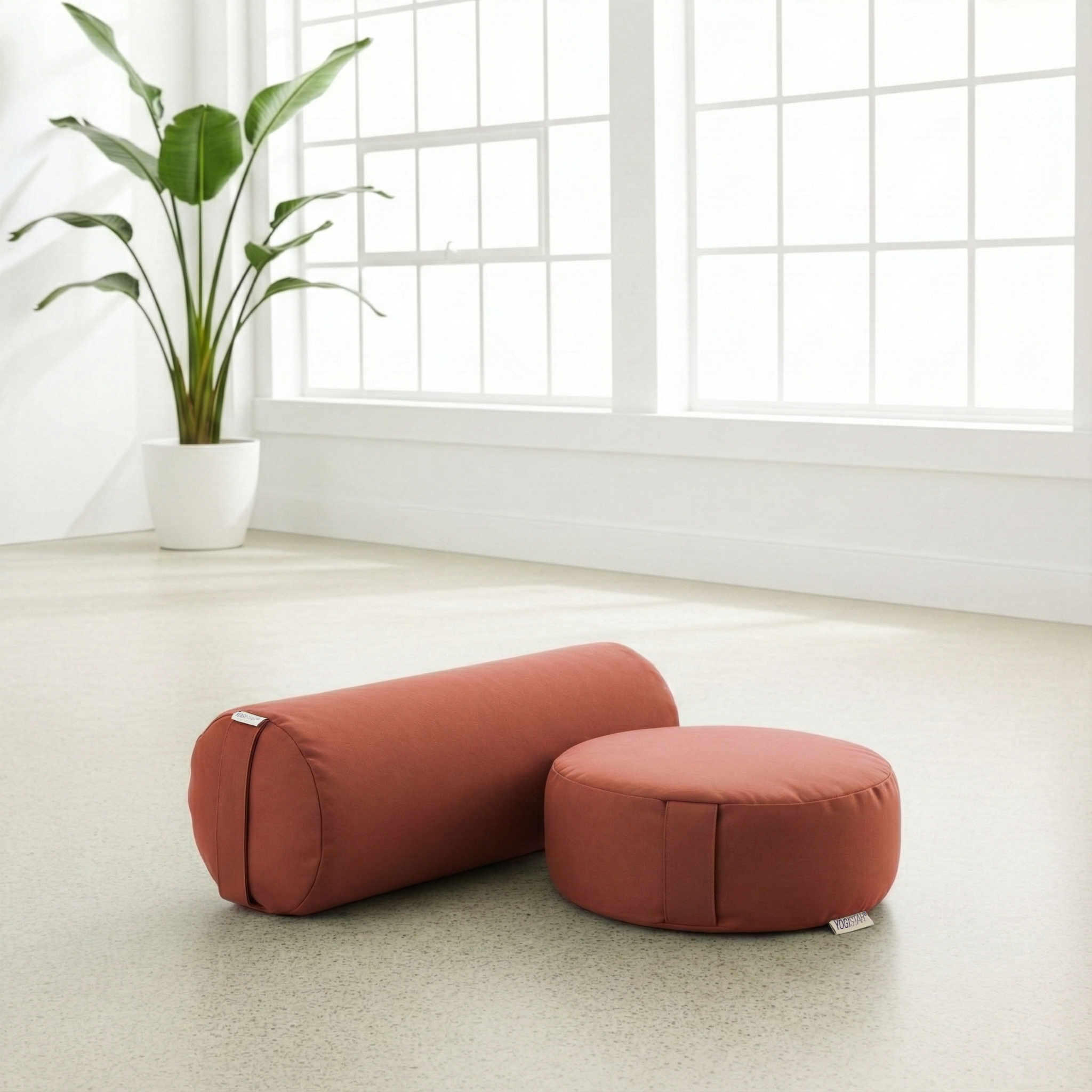 Yoga-Set Ananda (Meditationskissen Dhyana + Yoga-Bolster Samtosha) - YOGISHOP