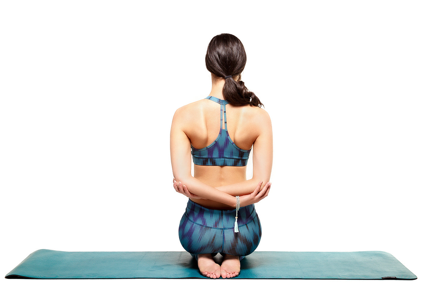 Yoga-Leggings "Devi" - Ikat aqua - YOGISHOP