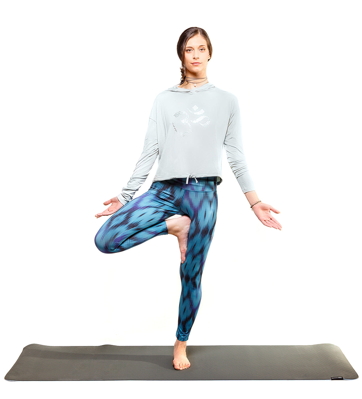 Yoga-Leggings "Devi" - Ikat aqua - YOGISHOP