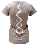 Yoga-T-Shirt "Kundalini" - taupe - YOGISHOP