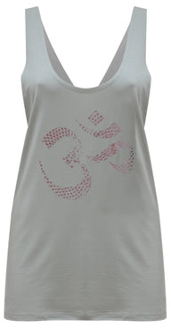 Yoga-Tank-Top "OM" - grey-green - YOGISHOP
