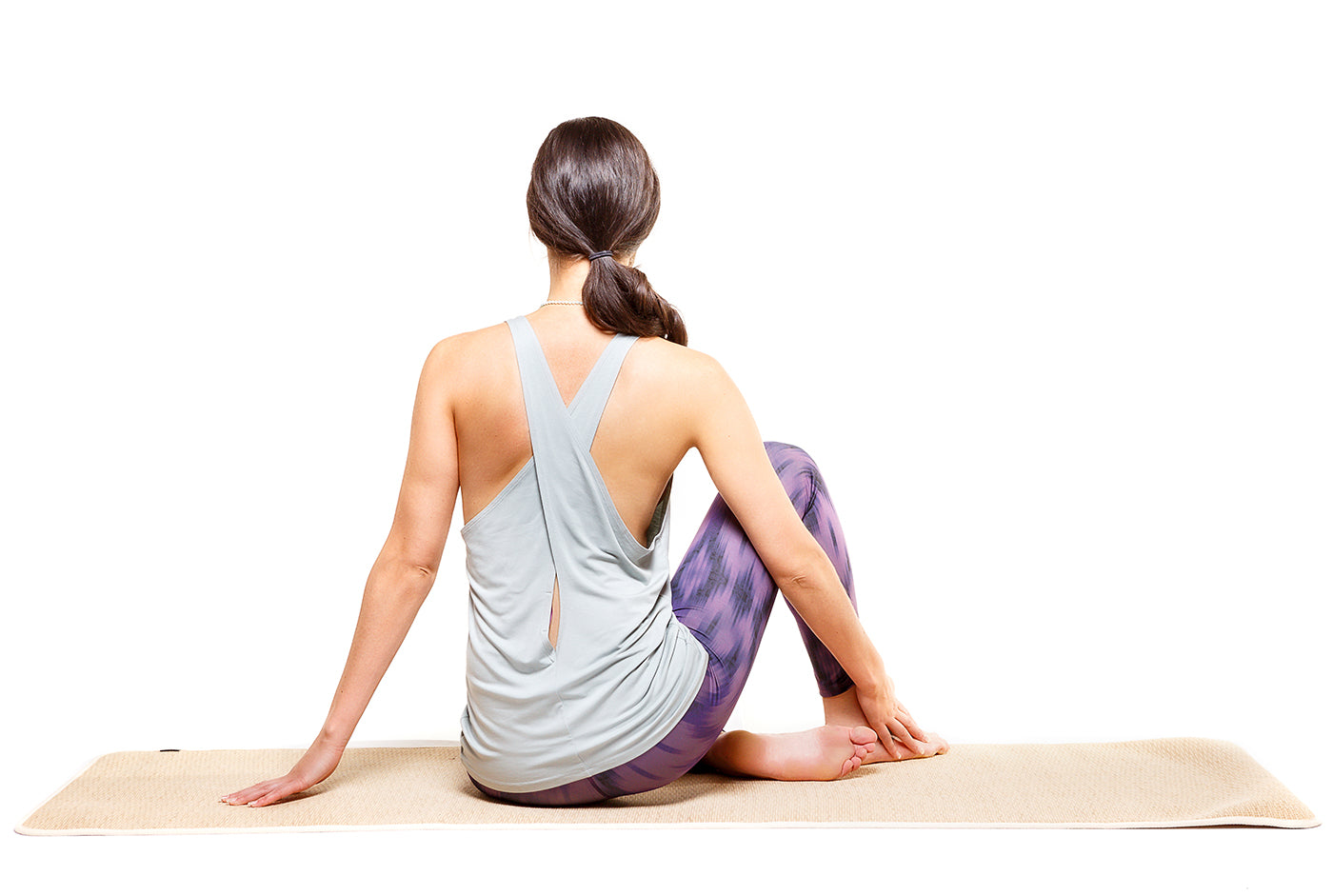Yoga-Tank-Top "OM" - grey-green - YOGISHOP