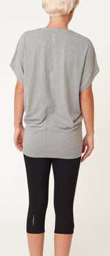 Yoga-T-Shirt "Freedom" - pale grey marl - YOGISHOP