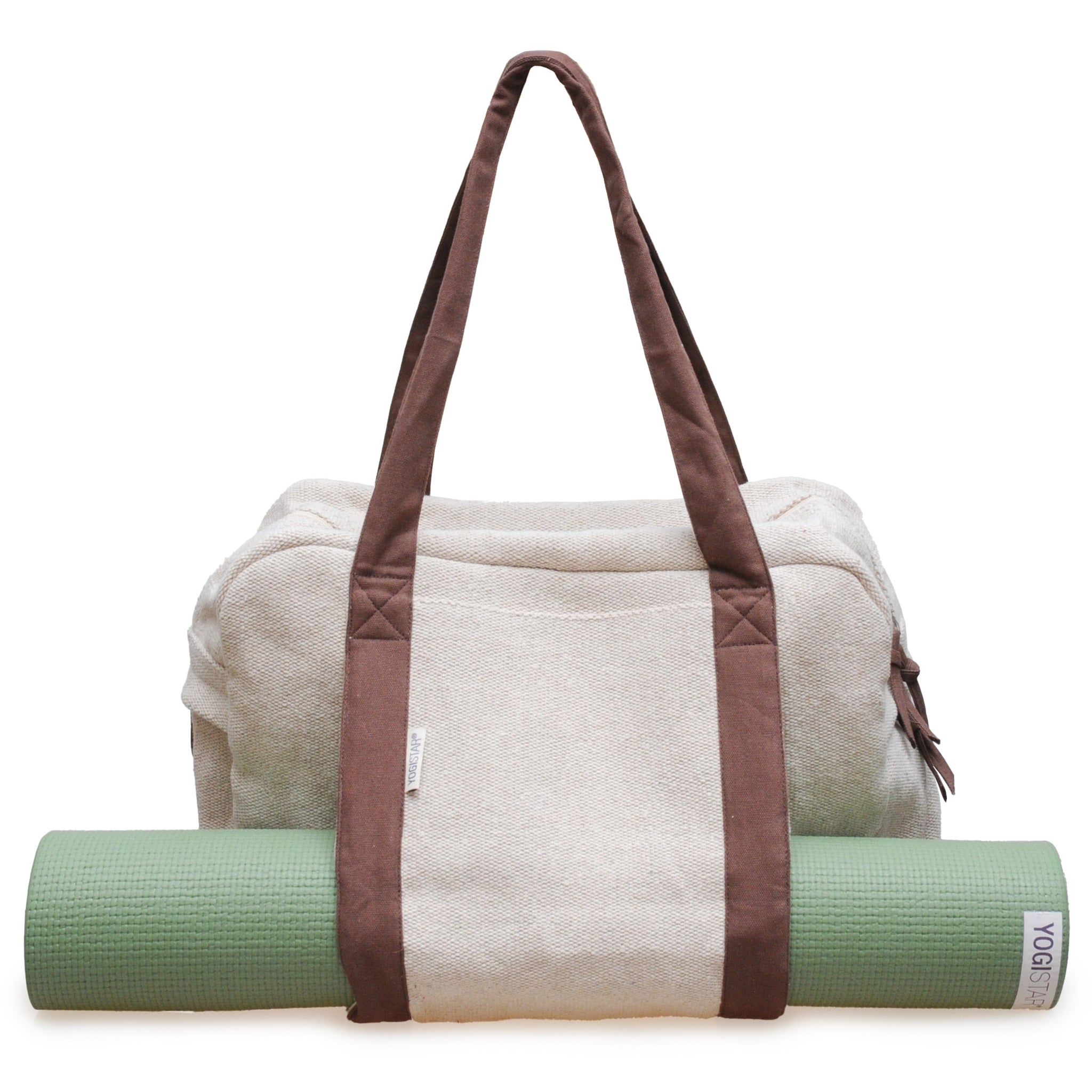 Yoga bag yogibag® all in one - jute - nature cream/taupe-grey