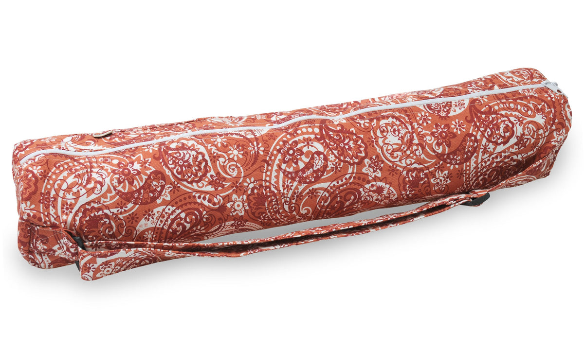 Yogatasche yogibag® basic - zip - cotton - art collection - 65 cm - paisley orange-red