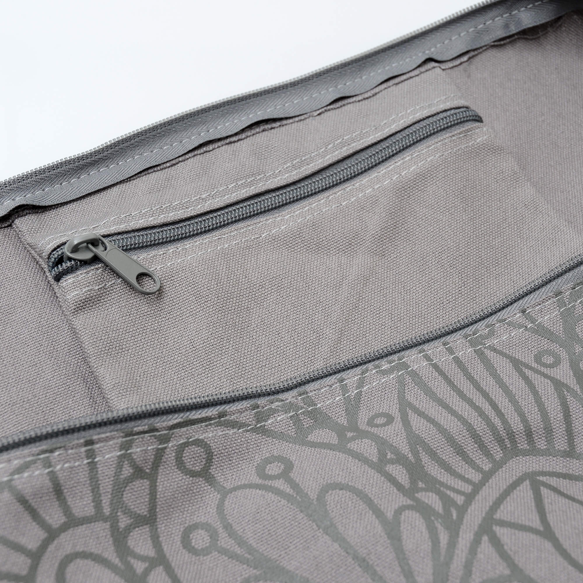 Yogatasche yogibag® basic - zip - cotton - art collection - 86 cm - lotus mandala - graphit