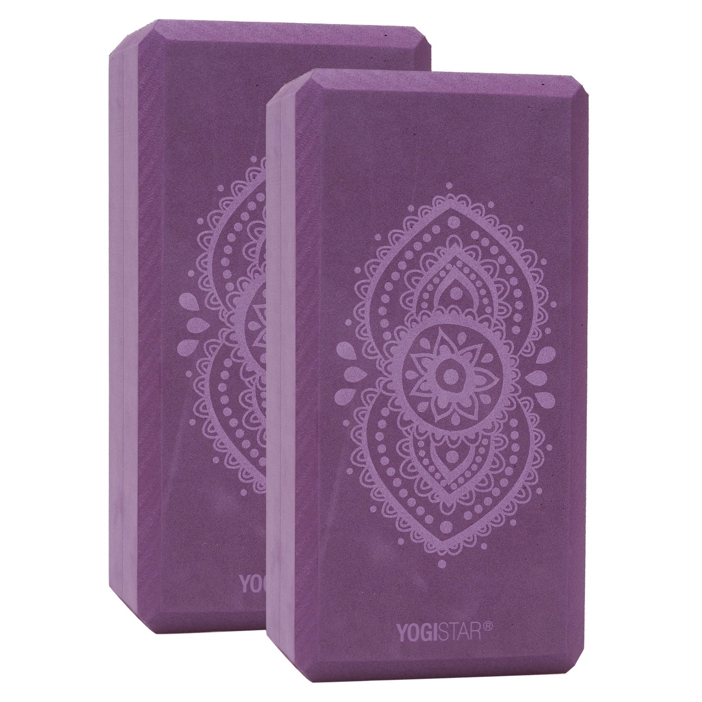 Yogablock yogiblock® basic - art collection - ajna chakra - aubergine - 2er-Set - YOGISHOP
