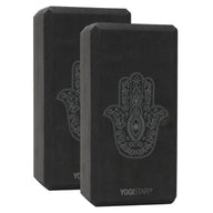 Yogablock yogiblock® basic - art collection - hand of fatima - zen black - 2er-Set - YOGISHOP