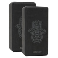 Yogablock yogiblock® basic - art collection - hand of fatima - zen black - 2er-Set