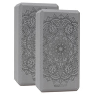 Yogablock yogiblock® basic - art collection - lotus mandala - graphit - 2er-Set - YOGISHOP