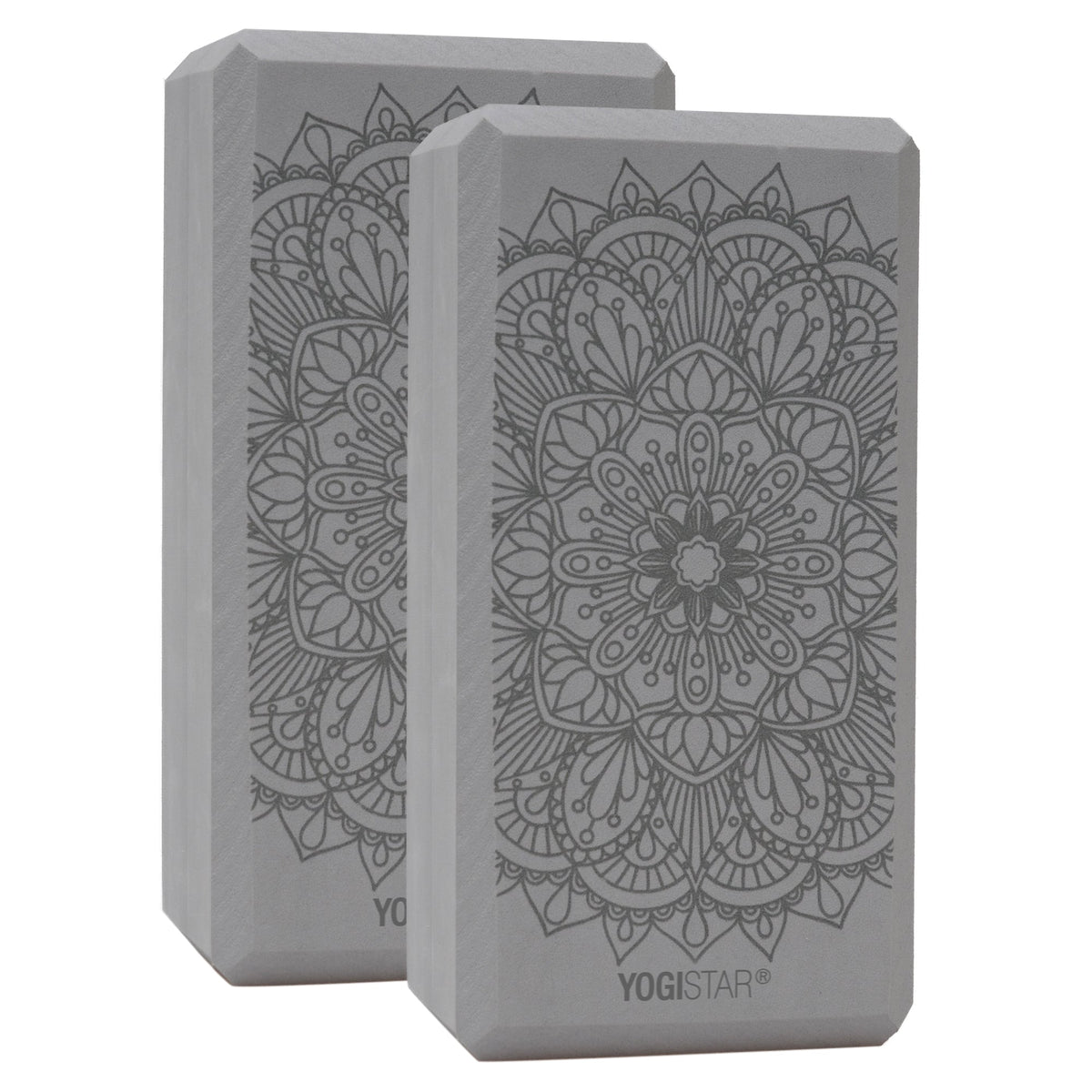 Yogablock yogiblock® basic - art collection - lotus mandala - graphit - 2er-Set
