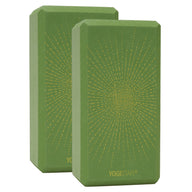 Yogablock yogiblock® basic - art collection - sparkling sunray - kiwi - 2er-Set