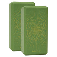 Yogablock yogiblock® basic - art collection - sparkling sunray - kiwi - 2er-Set