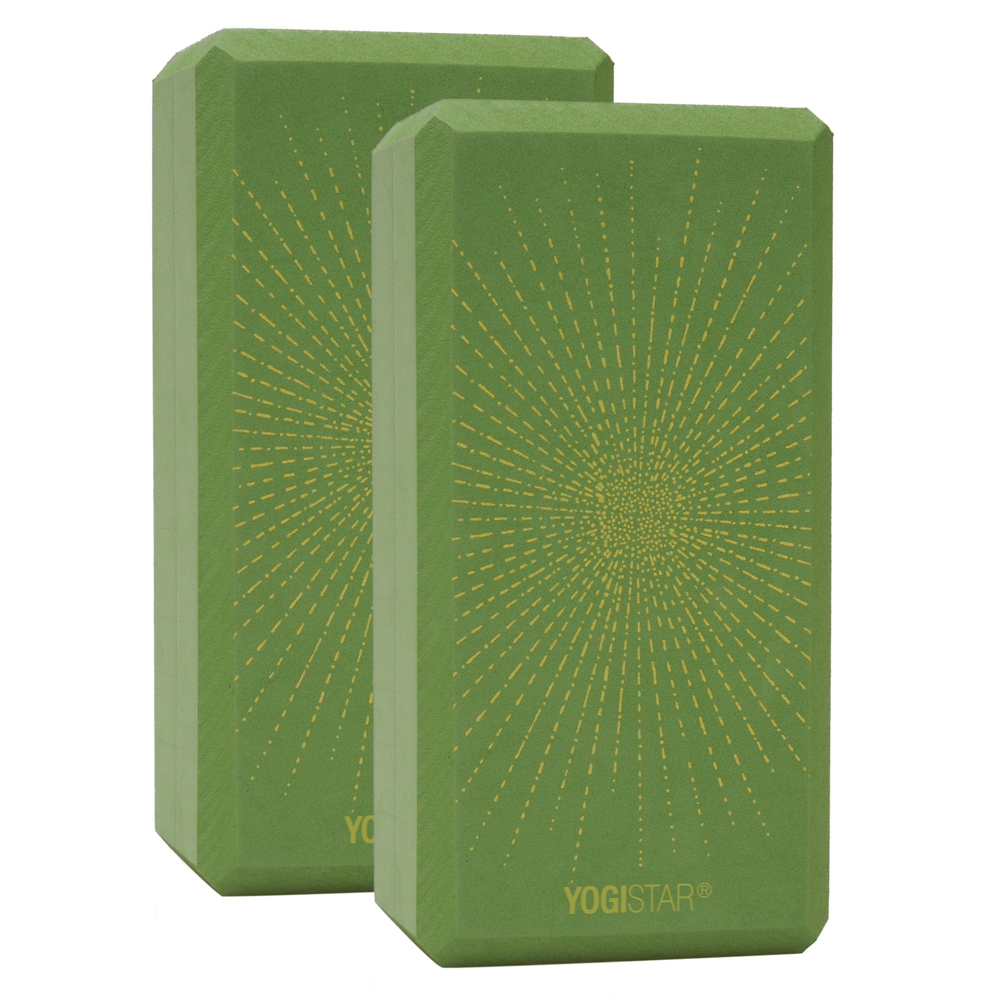 Yogablock yogiblock® basic - art collection - sparkling sunray - kiwi - 2er-Set