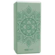 Yoga block yogiblock® basic - art collection - spiral mandala - velvet mint