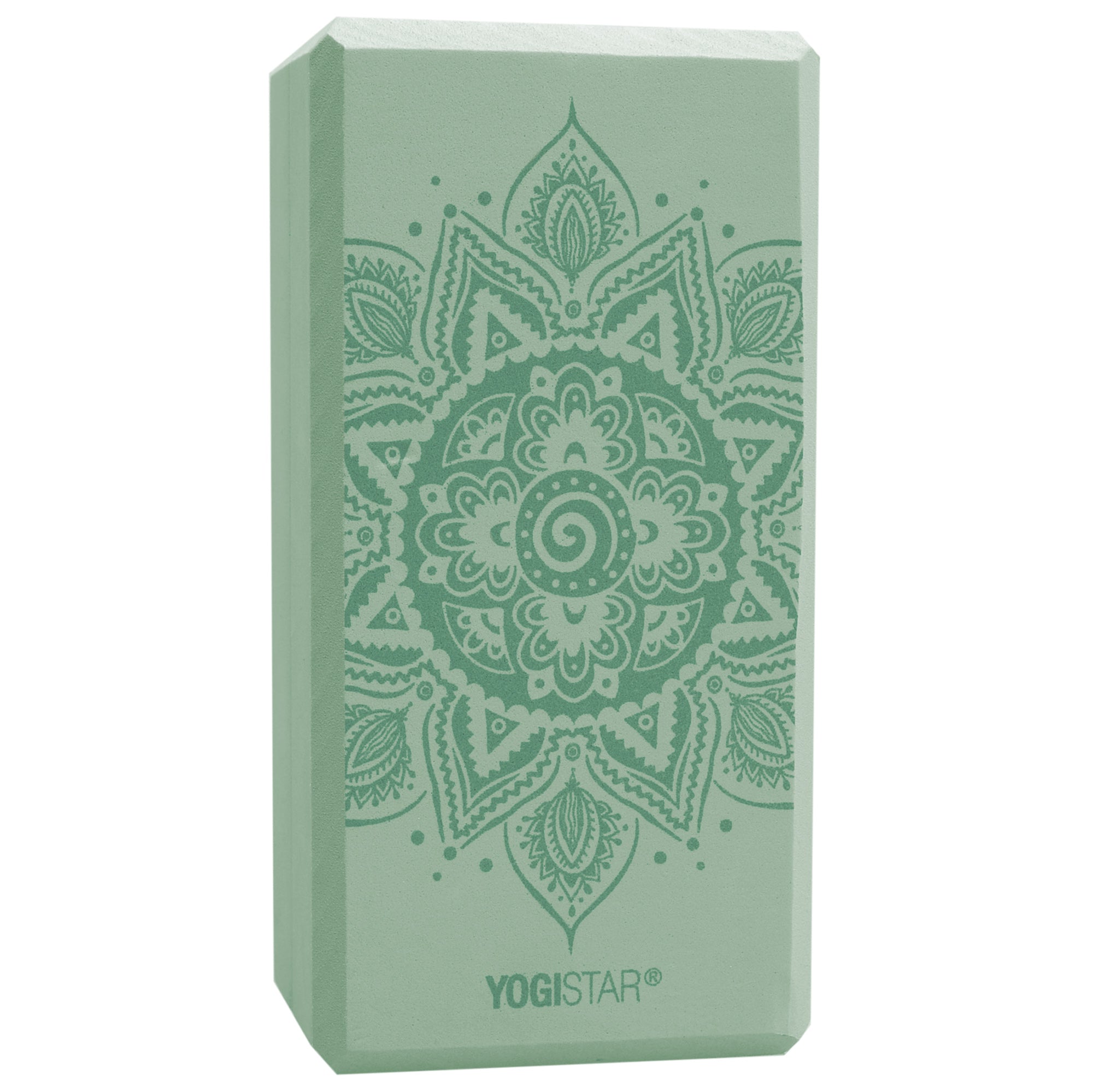 Yoga block yogiblock® basic - art collection - spiral mandala - velvet mint