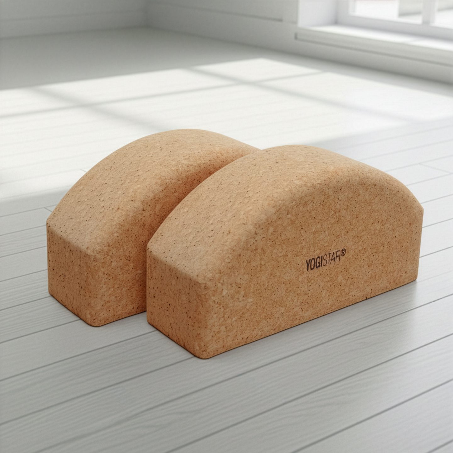 Yogablock yogiblock® halbrund - cork - 2er-Set