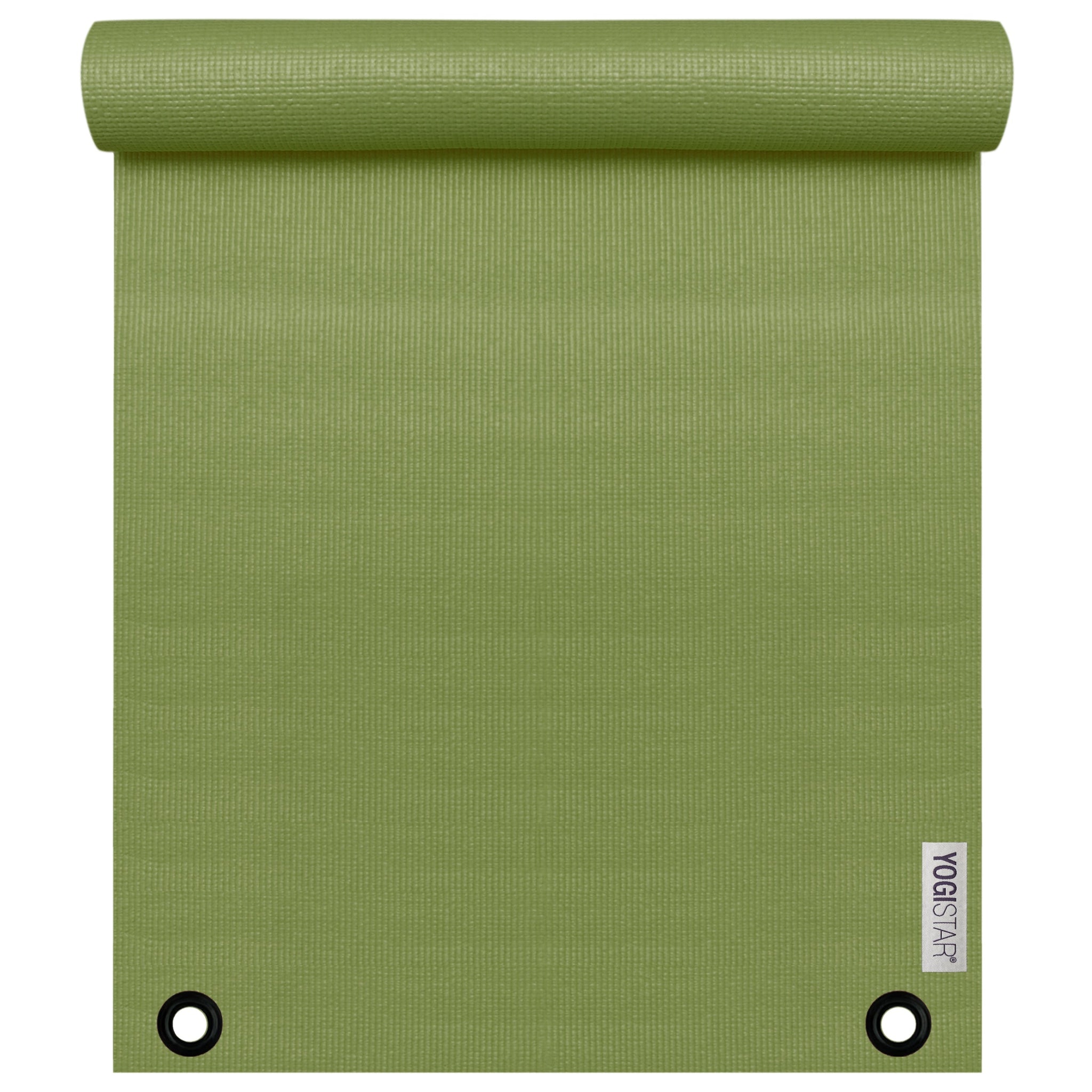 Sonderposten Yogamatte yogimat® basic olive mit Ösen aus Messing - schwarz brüniert - YOGISTAR