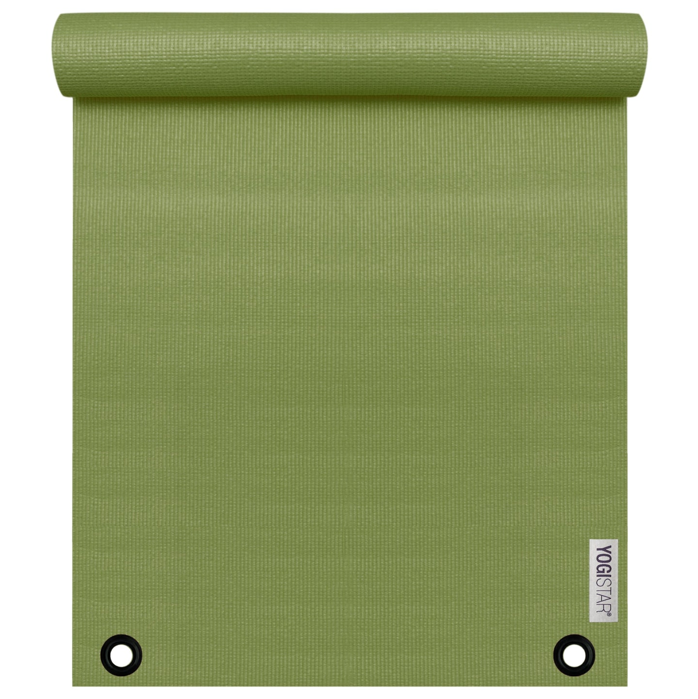 Sonderposten Yogamatte yogimat® basic olive mit Ösen aus Messing - schwarz brüniert - YOGISHOP