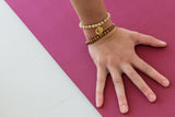 Armband Vintage Wood "OM" - Hellbraun - YOGISHOP