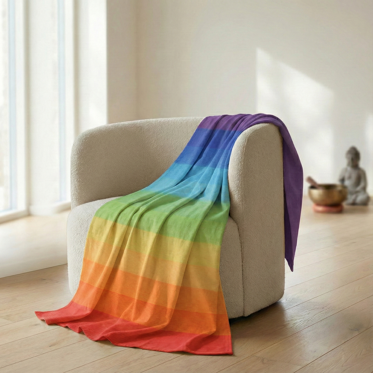 Baumwolldecke Chakra - bunt